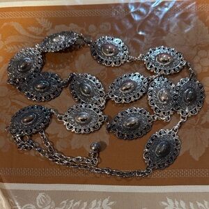 Elegant Silver Women's Belt